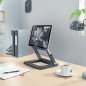 Support multi-angles réglable pour ordinateur portable Leitz Ergo, 80% de plastique recyclé