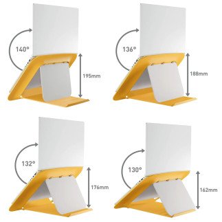 Support pour ordinateur portable réglable Leitz Ergo Cosy, 80% de plastique recyclé