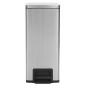 Poubelle à pédale anti-empreinte 30 L Argenté Acier inoxydable