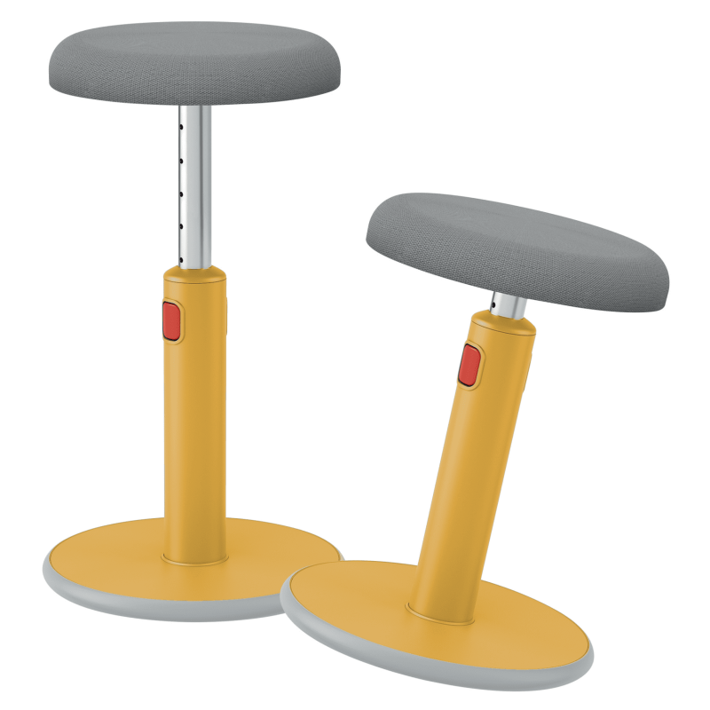 Tabouret ergonomique assis debout Leitz Ergo Cosy 2 en 1 jaune Tabouret ergonomique assis debout Leitz Ergo Cosy 2 en 1 jaune