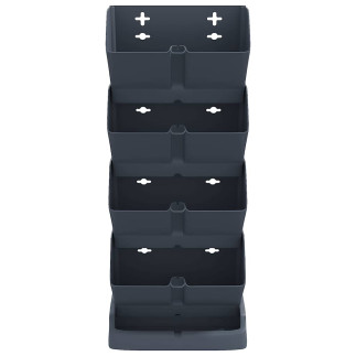 Ensemble de jardinières verticales 4 pcs Anthracite PP
