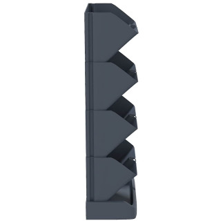 Ensemble de jardinières verticales 4 pcs Anthracite PP