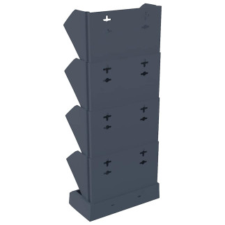 Ensemble de jardinières verticales 4 pcs Anthracite PP