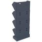 Ensemble de jardinières verticales 4 pcs Anthracite PP Ensemble de jardinières verticales 4 pcs Anthracite PP