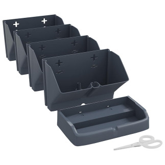 Ensemble de jardinières verticales 4 pcs Anthracite PP