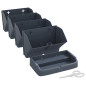 Ensemble de jardinières verticales 4 pcs Anthracite PP Ensemble de jardinières verticales 4 pcs Anthracite PP