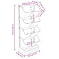 Ensemble de jardinières verticales 4 pcs Anthracite PP Ensemble de jardinières verticales 4 pcs Anthracite PP