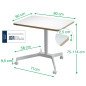 Bureau assis-debout pneumatique compact pour ordinateur portable