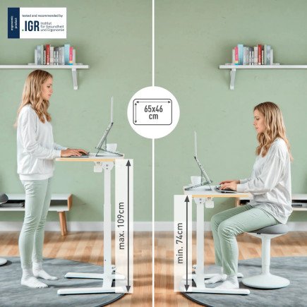 Bureau assis-debout compact pliable Leitz Ergo