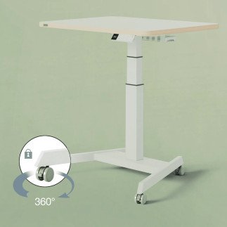 Roulettes pour bureau électrique compact assis-debout Leitz Ergo