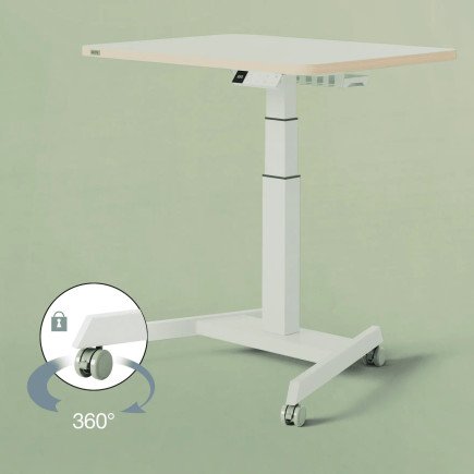 Roulettes pour bureau électrique compact assis-debout Leitz Ergo