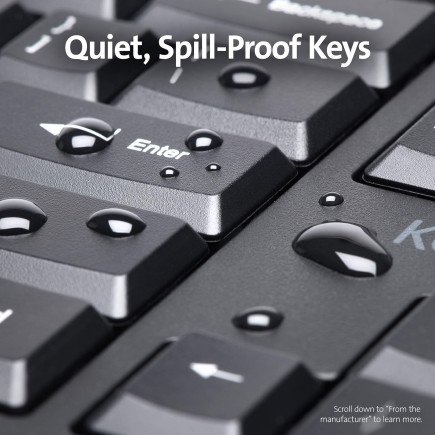 Clavier sans fil, ergonomique ProFit®, Kensington, Noir