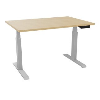 Bureau L. 120 x P. 80 assis debout melaminé pied métal livré et monté