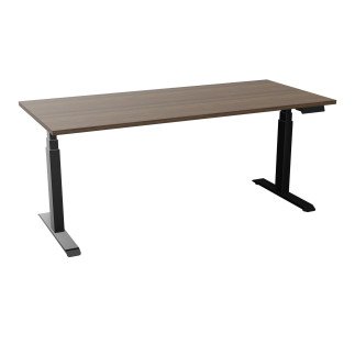 Bureau L. 180 x P. 80 assis debout melaminé pied métal livré et monté